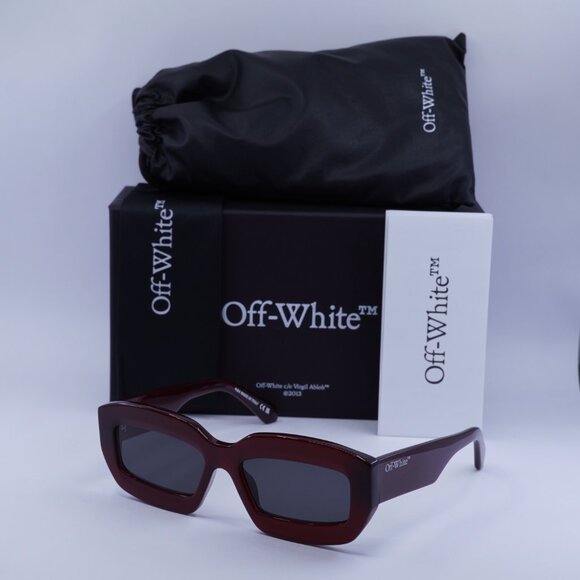 ?️New Off-White OERI138 CHARLOTTE 2807 Sunglasses - Burgundy Frame, Grey Lenses main image 11